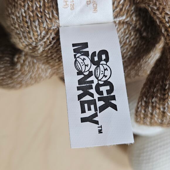 2 Dan Dee Sock Monkeys Bunny Rabbit Ears Plush Blue Stripes Sweater 12" - Picture 4 of 5